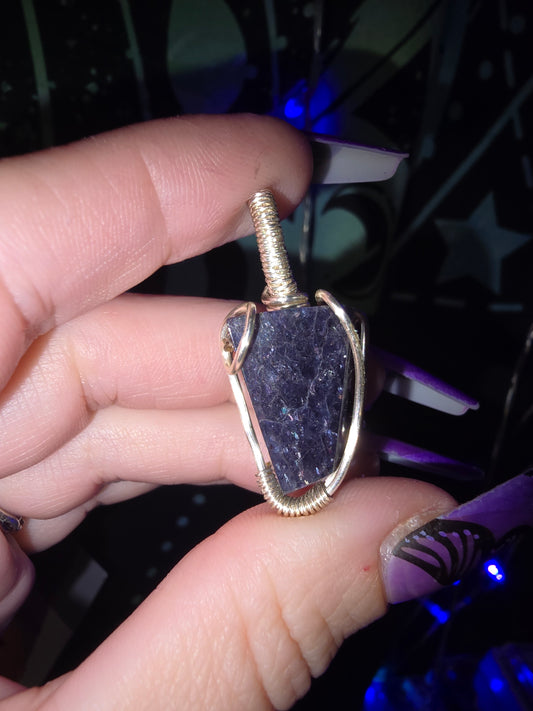 Iolite Sunstone Pendant | Intuition