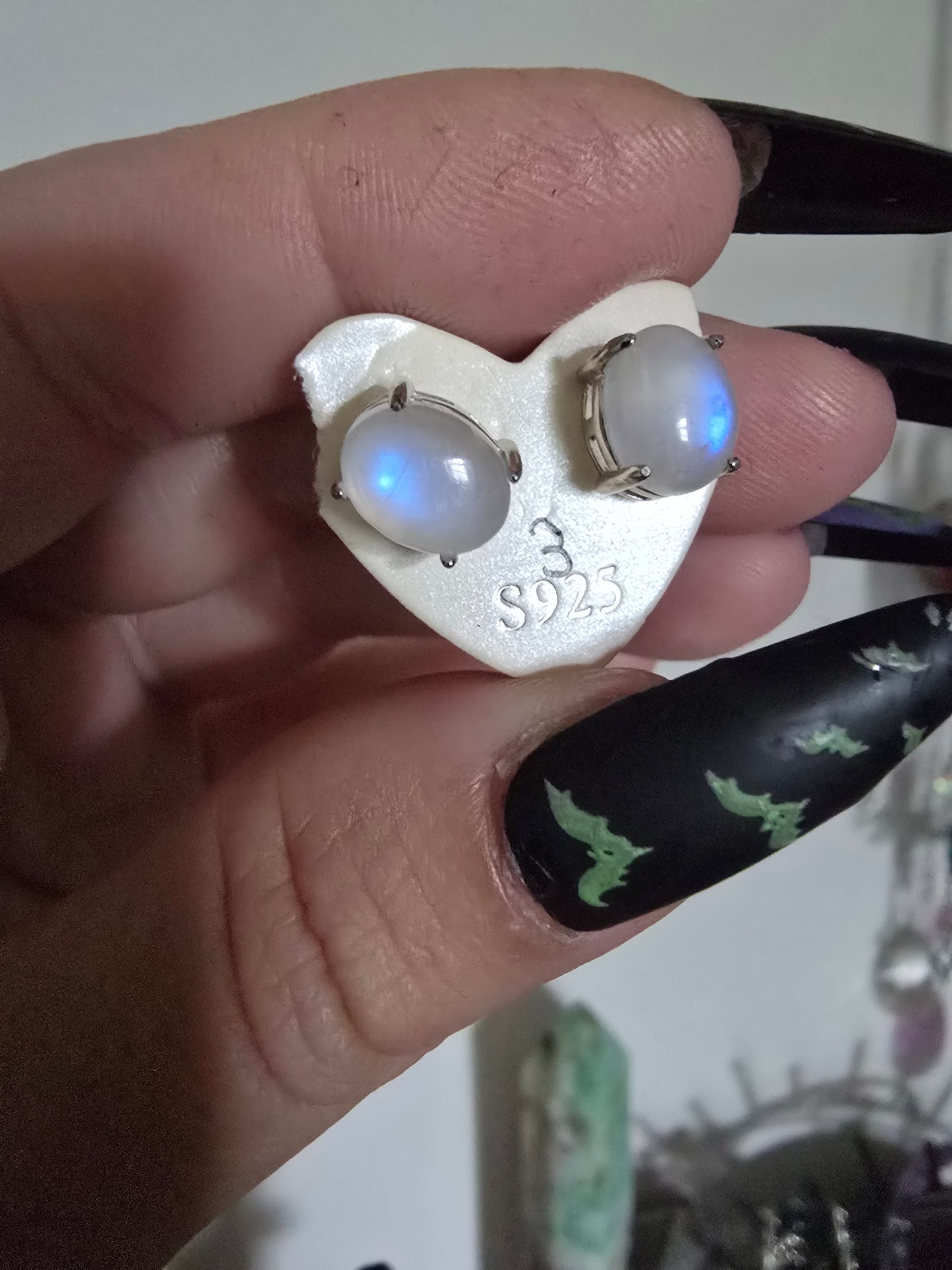 Moonstone Stud 925 Earrings