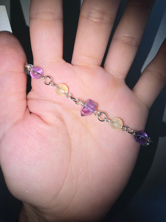 Handmade Beaded Ametrine Bracelet
