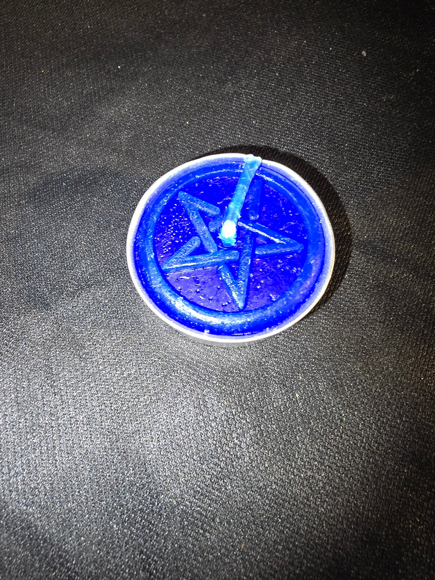 Blue Pentagram Tea Light Candle | Intuition, Communication & Inner Wisdom