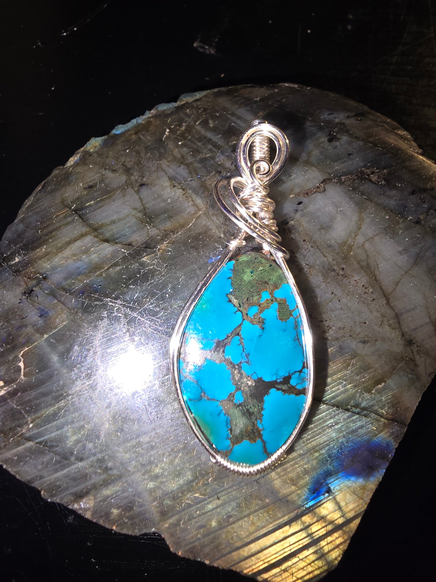 Turquoise Wrapped Pendant