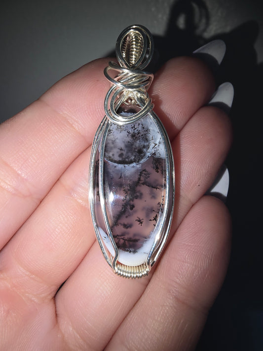 Dendritic Agate Pendant | Growth & Grounding Crystal Jewelry