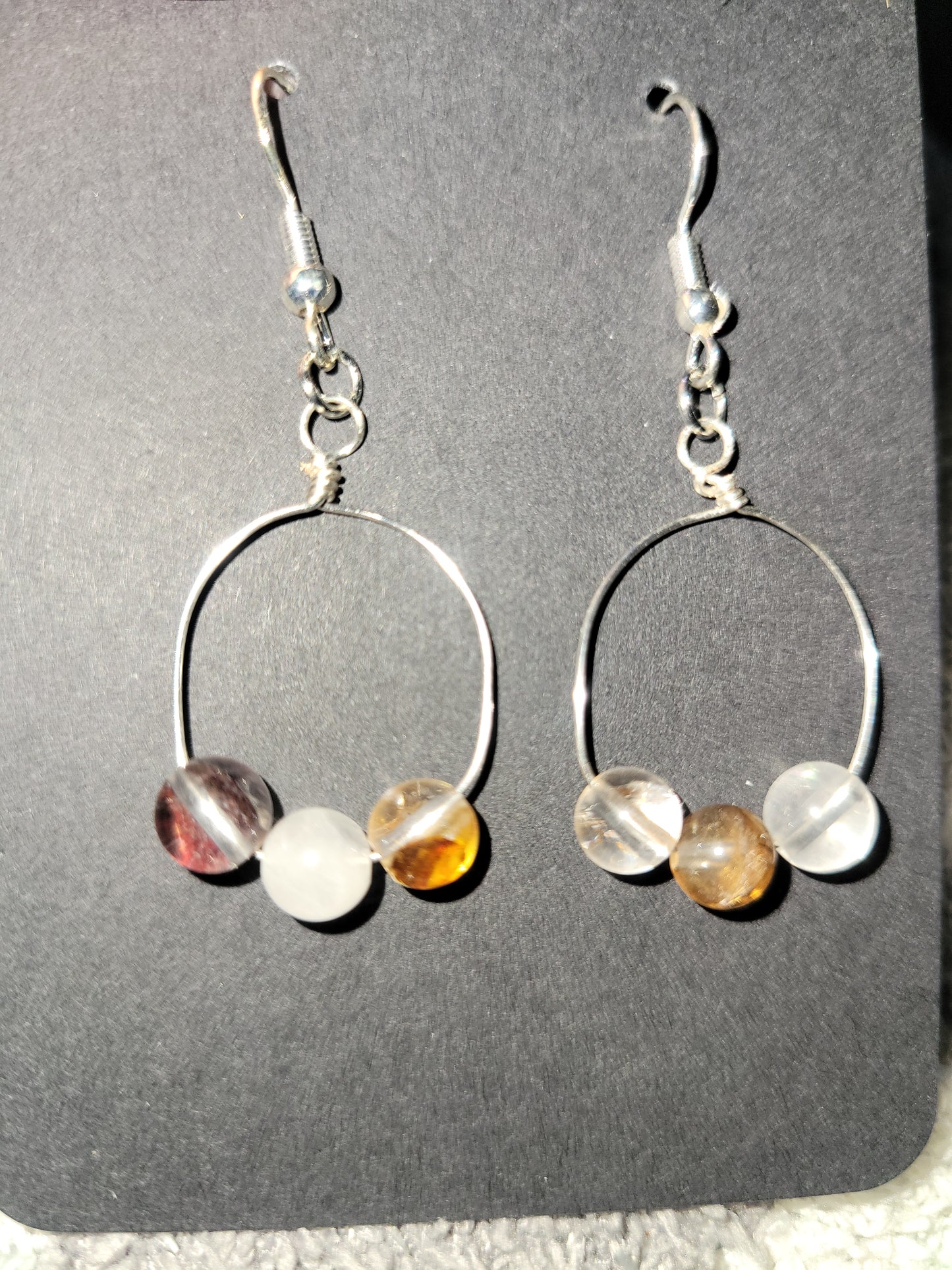 Hematiod Quartz Earrings