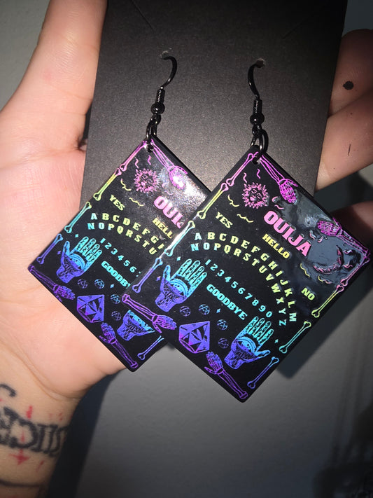 Rainbow Quija Board Earrings