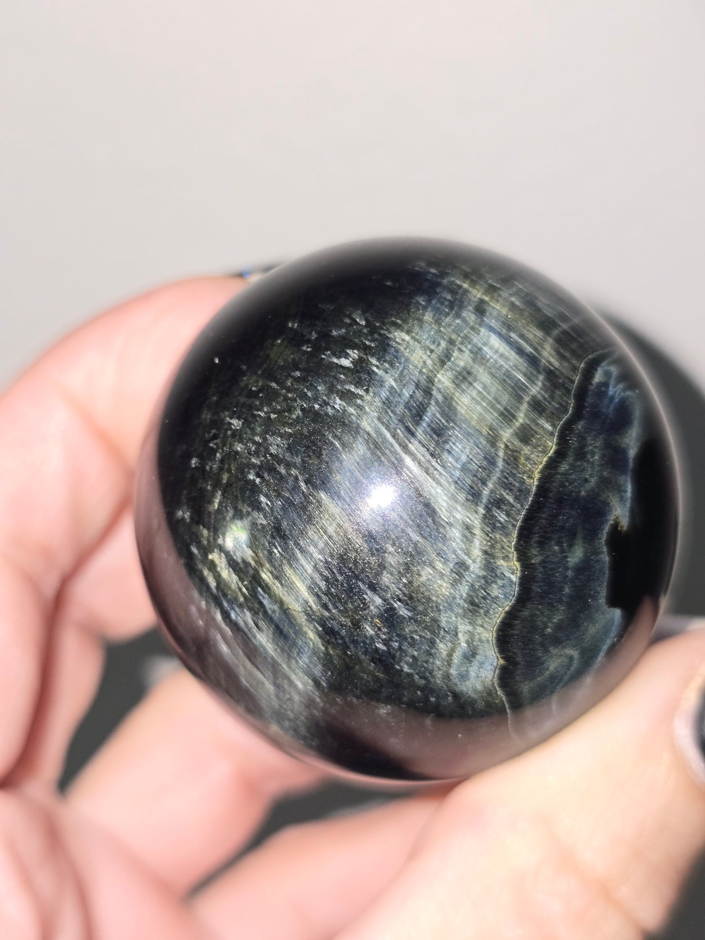 Blue Tiger Eye Sphere | Focus, Confidence & Clear Communication