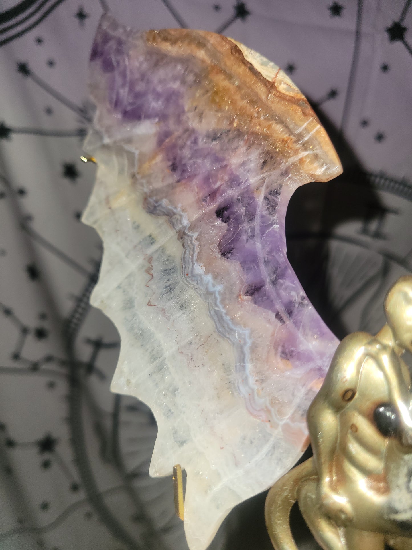 Amethyst Agate Devil Wings