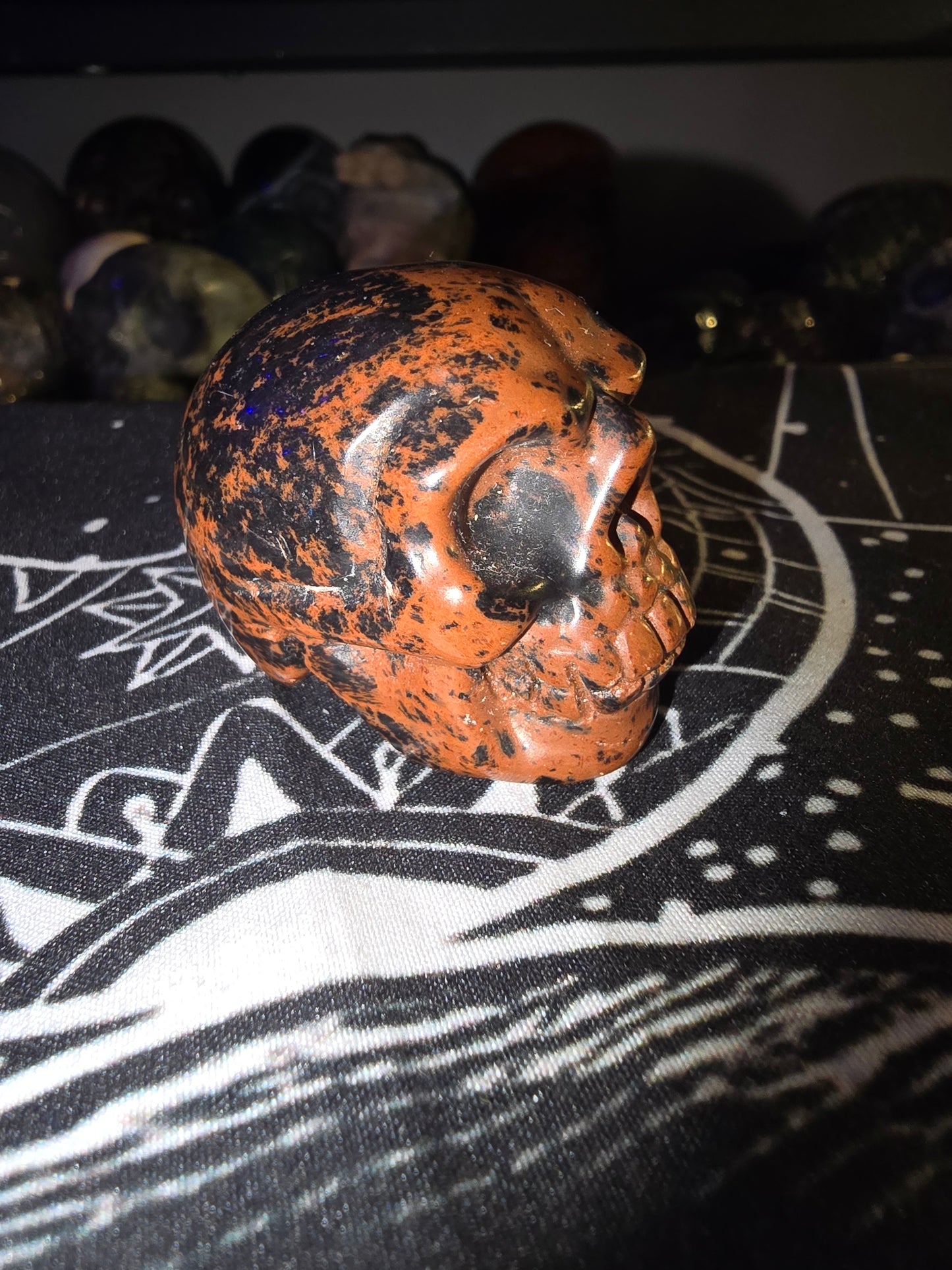 Mahogany Obsidian Mini Skull
