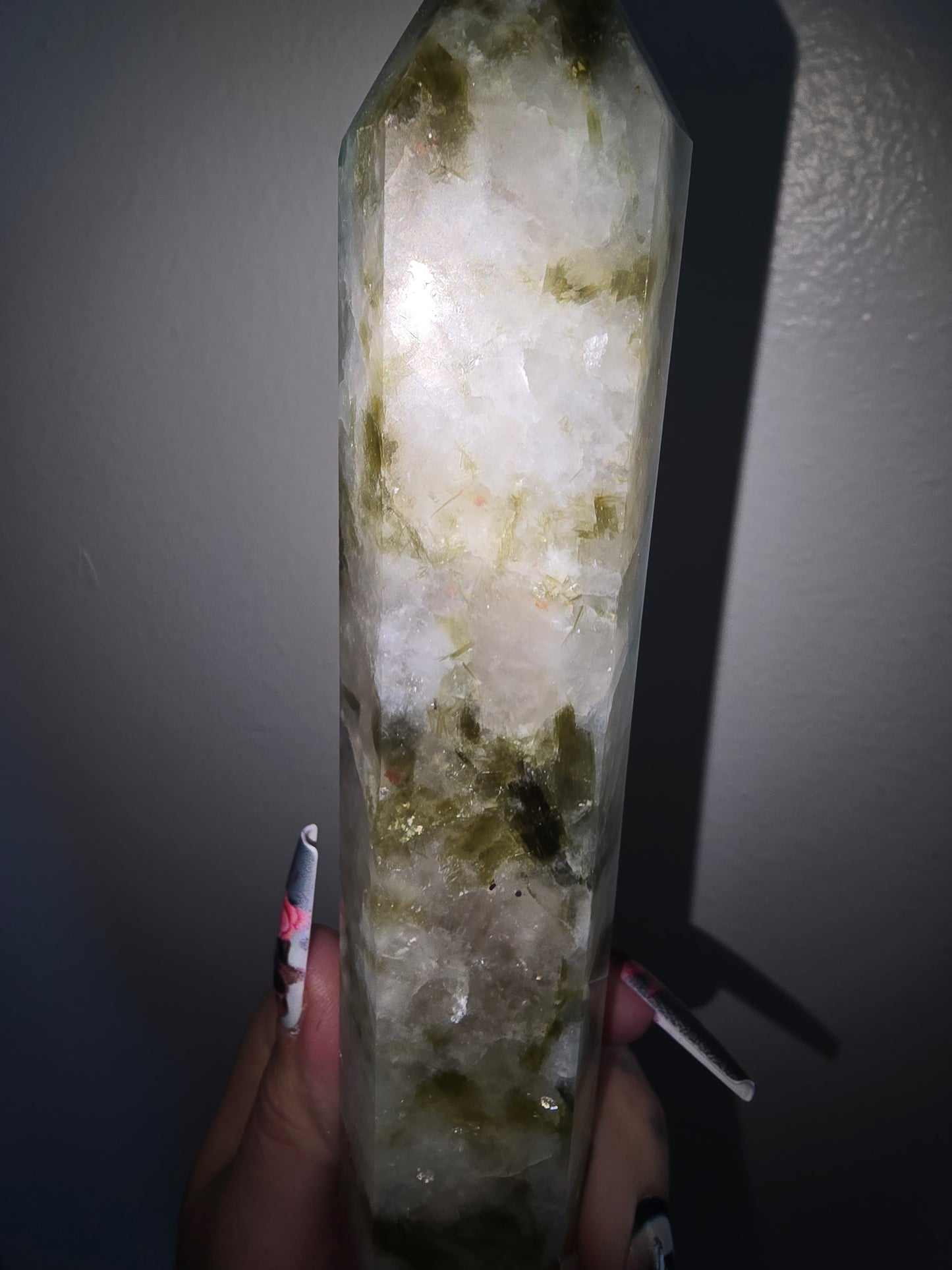 Moonstone,Green Tourmaline, Pheonix Stone Tower