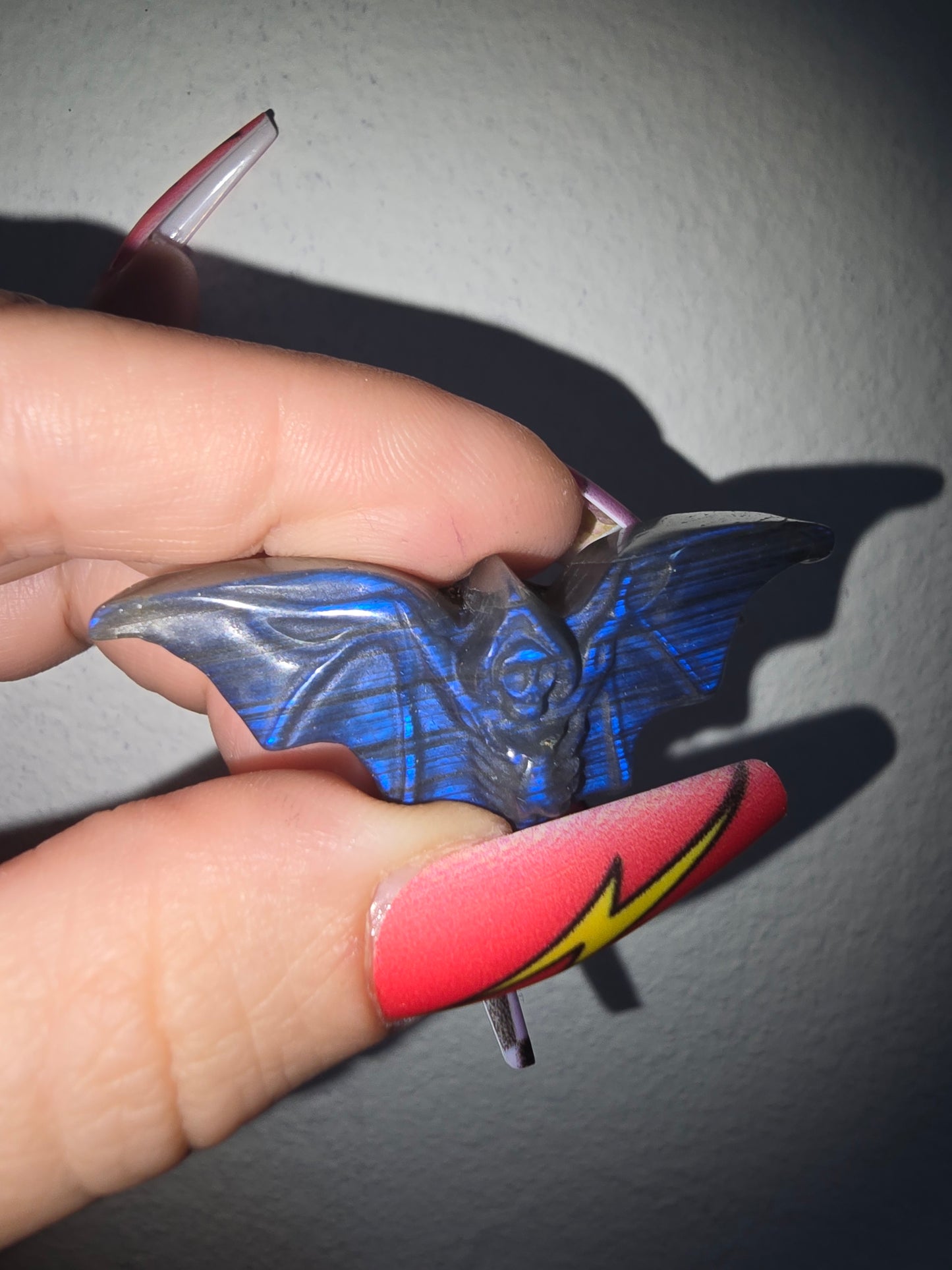 Labradorite Bat Magnet