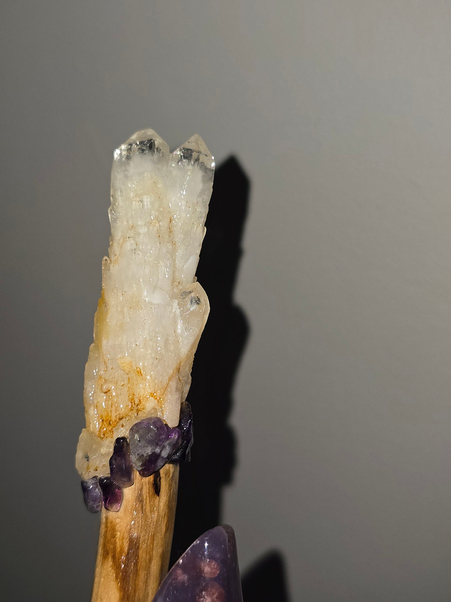 Handmade Crystal Wand | Lepidolite Moon & Mixed Crystals