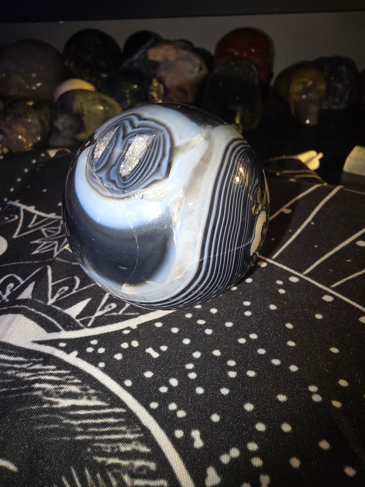 Black Agate Sphere 2
