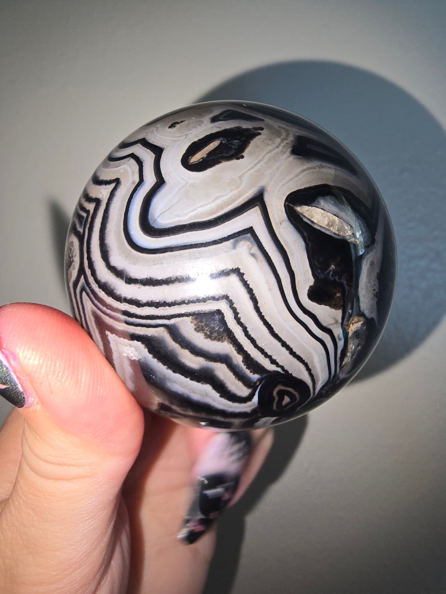 Black Agate Sphere
