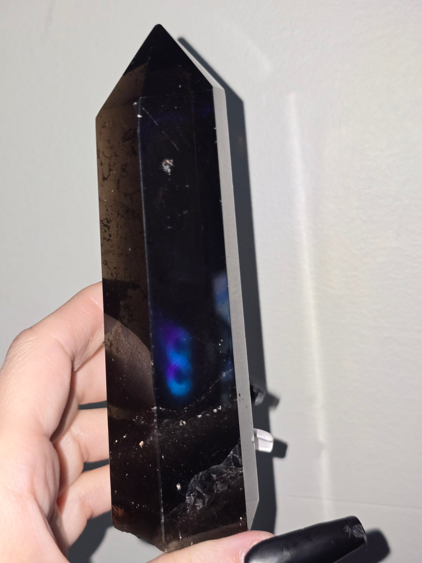 Rainbow Smoky Quartz Tower | Grounding, Protection & Hidden Beauty