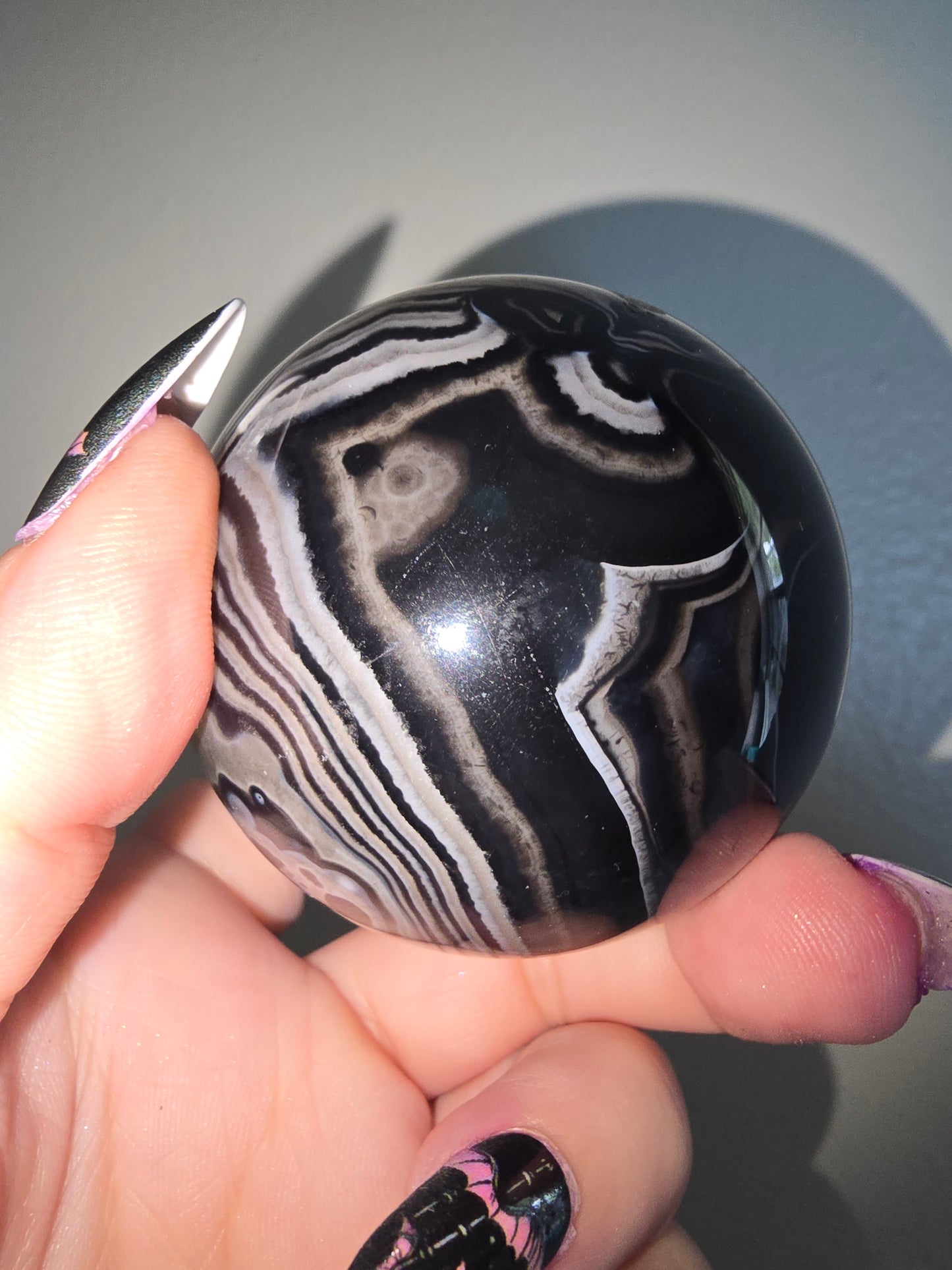 Black Agate Sphere