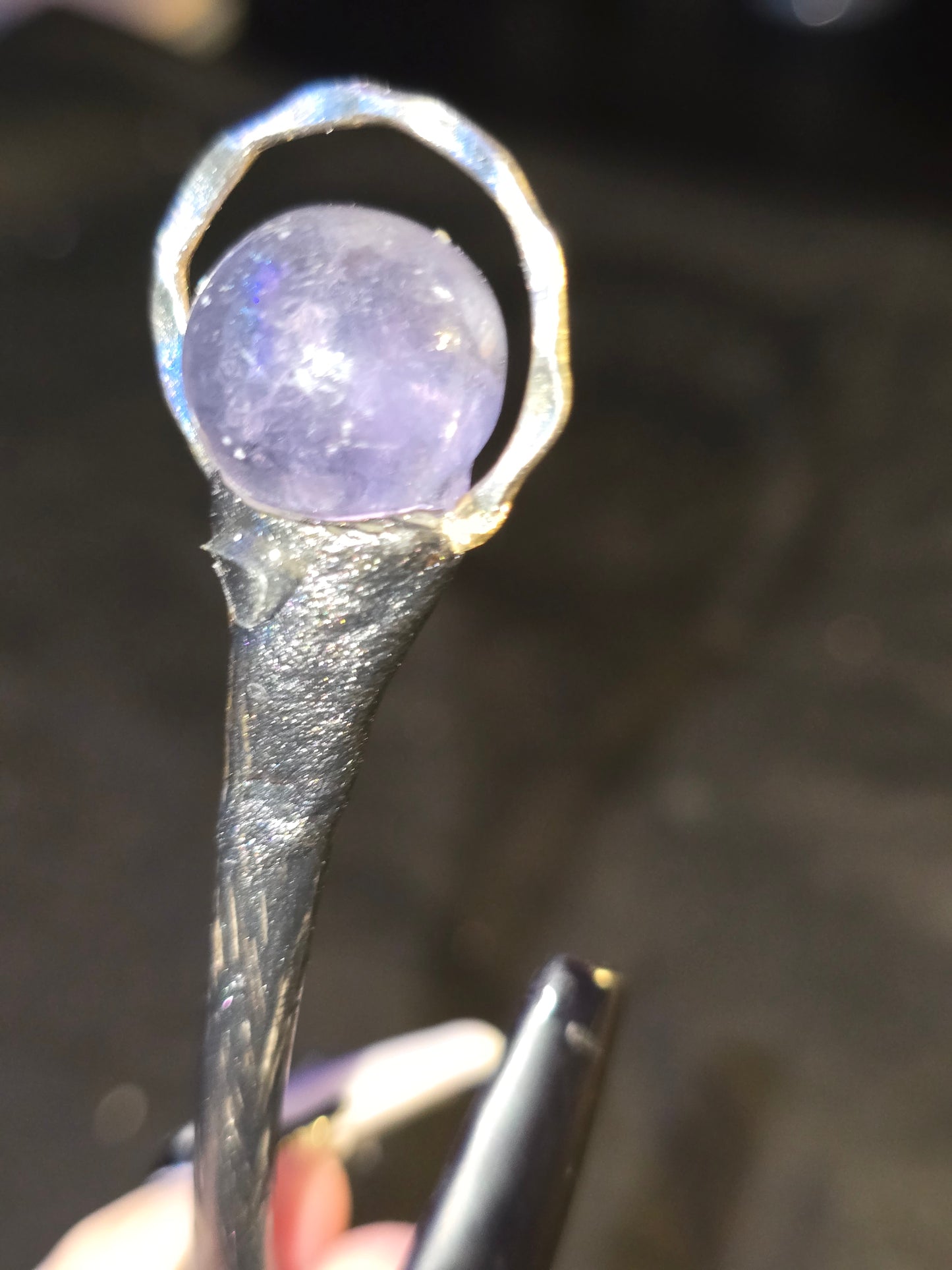 Coyote Bone & Fluorite Skull Pendant | Handmade Oddity Jewelry