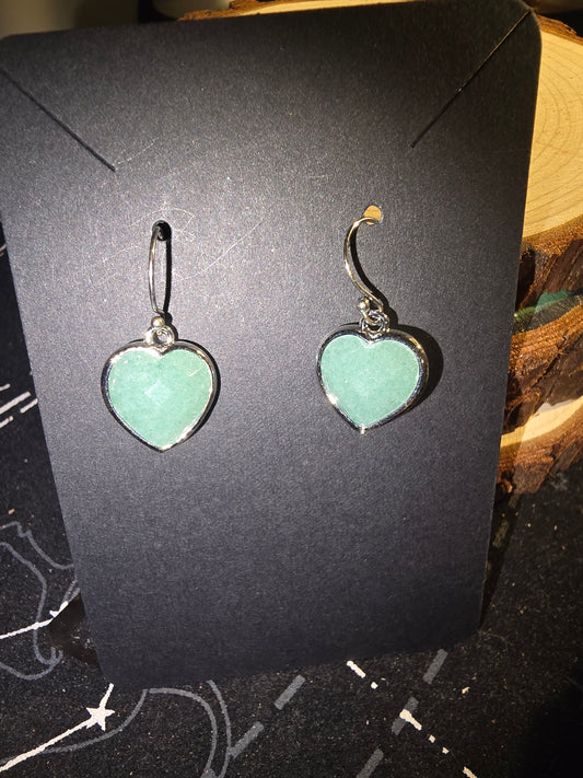 Green Adventurine 925 Earrings