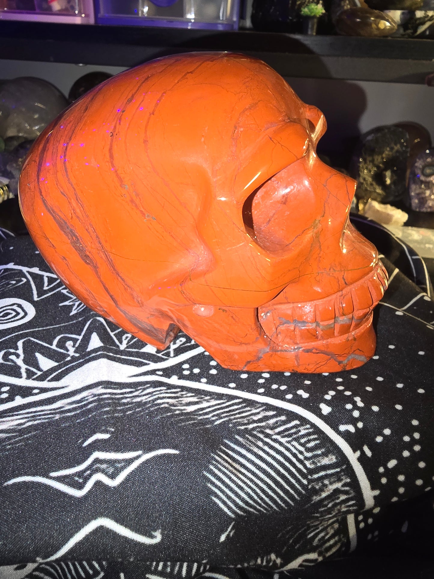 Red Jasper Skull