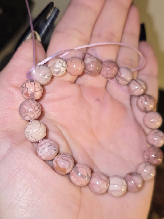 Pink Agate Bracelet | Emotional Healing, Self-Love & Inner Peace