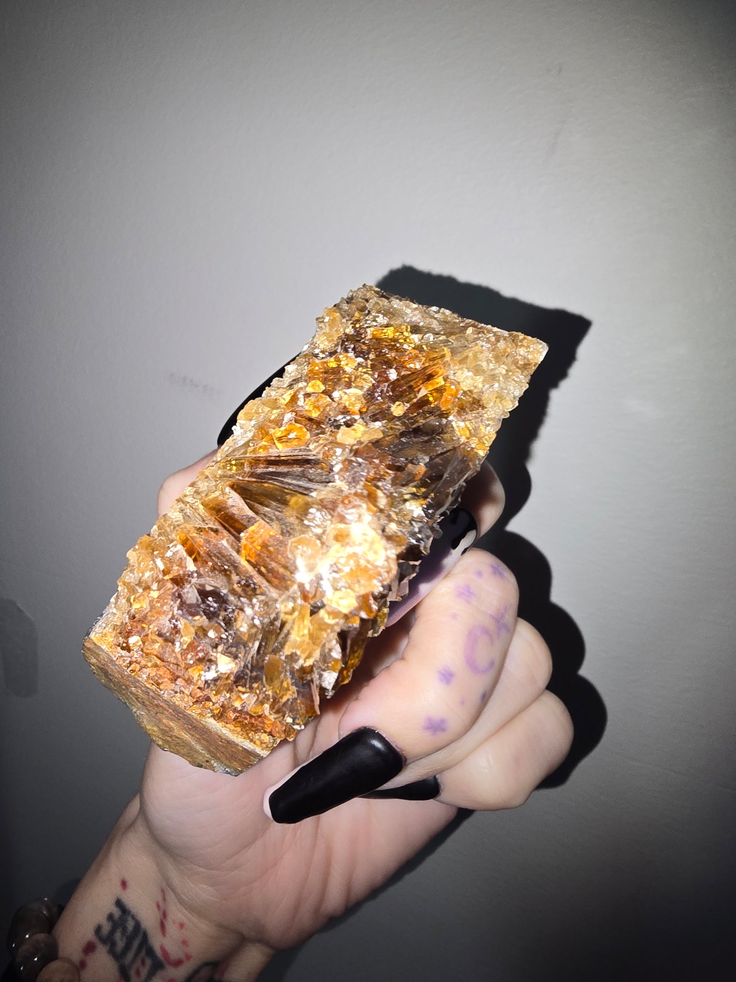 Raw Amber Calcite Specimen | Confidence, Motivation & Personal Growth
