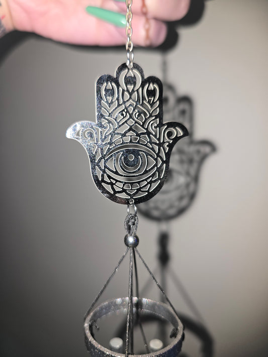 Hamsa Hand Wind Chime | Evil Eye Protection Decor