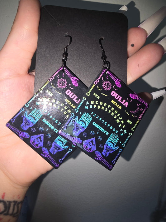 Rainbow Quija Board Earrings