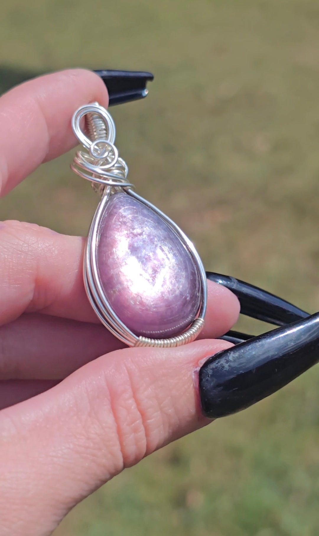 Gem Lepidolite Pendant | Peace & Emotional Balance