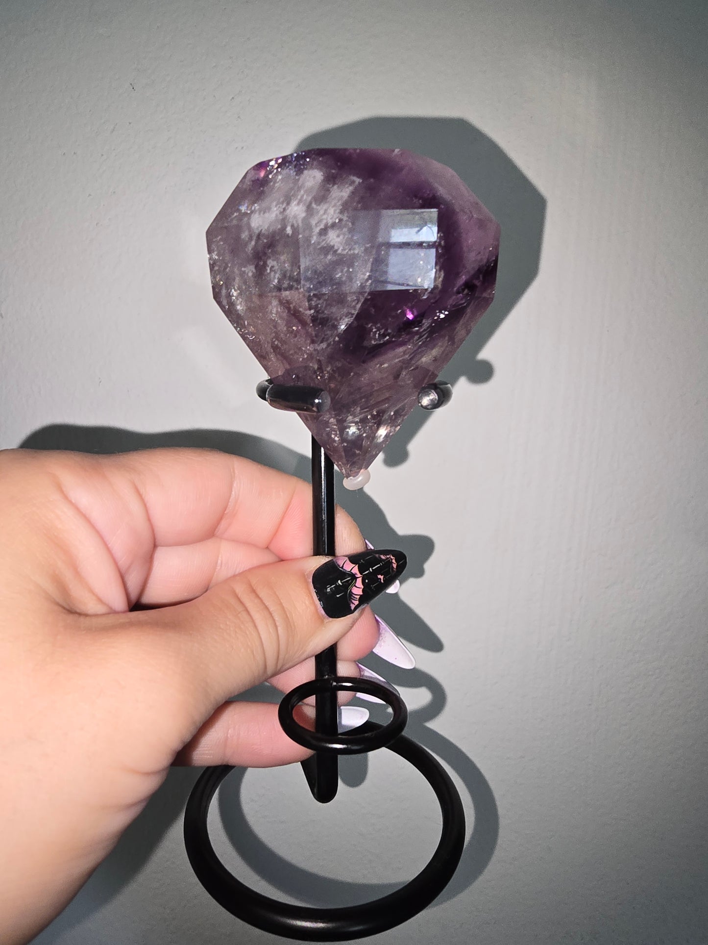 Amethyst Diamond Carving