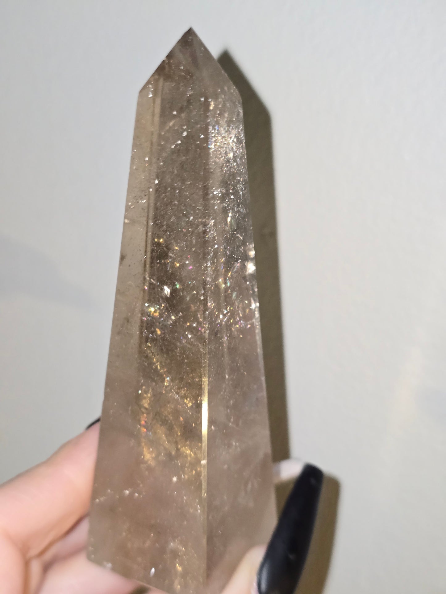 Rainbow Smoky Quartz Obelisk | Clarity, Hope & Grounded Transformation