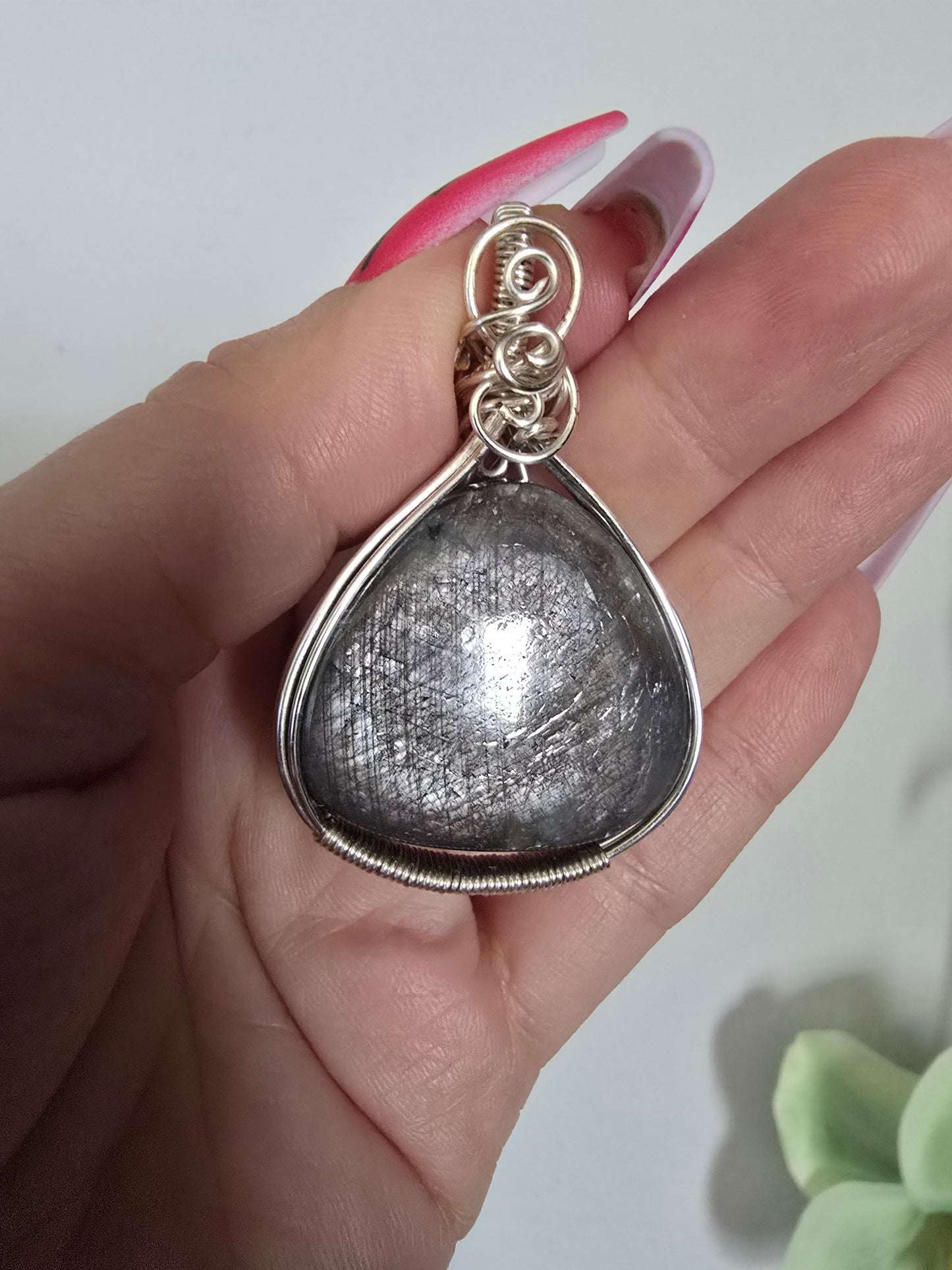 Sapphire Wrapped Pendant