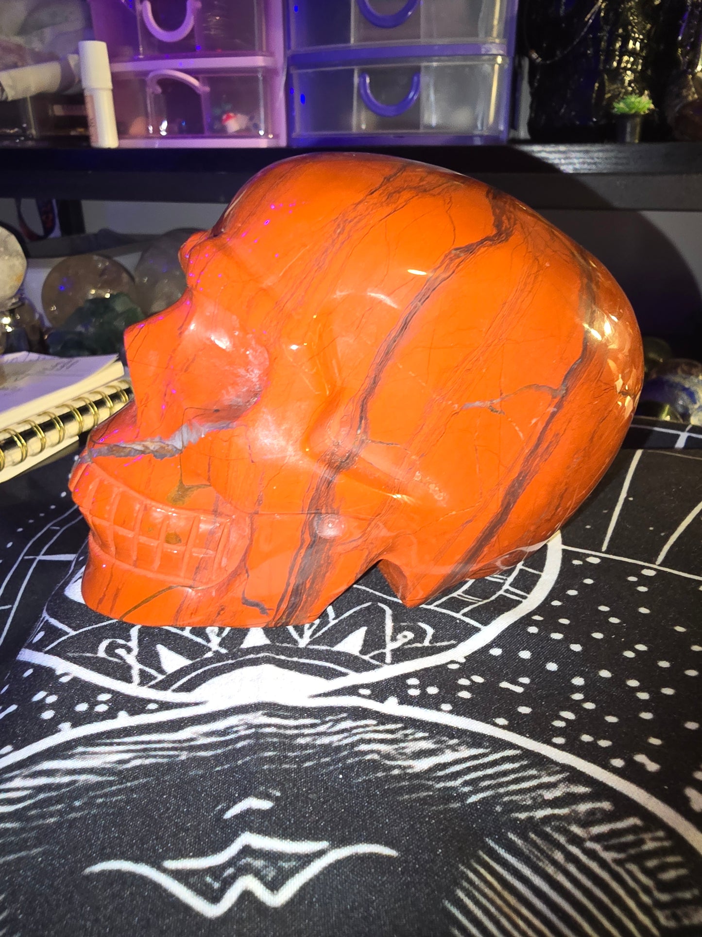 Red Jasper Skull