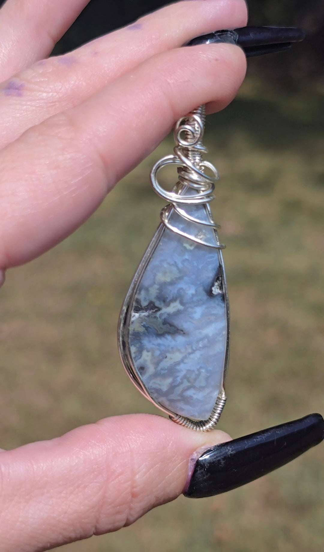 Plume Agate Pendant | Grounding & Inner Growth