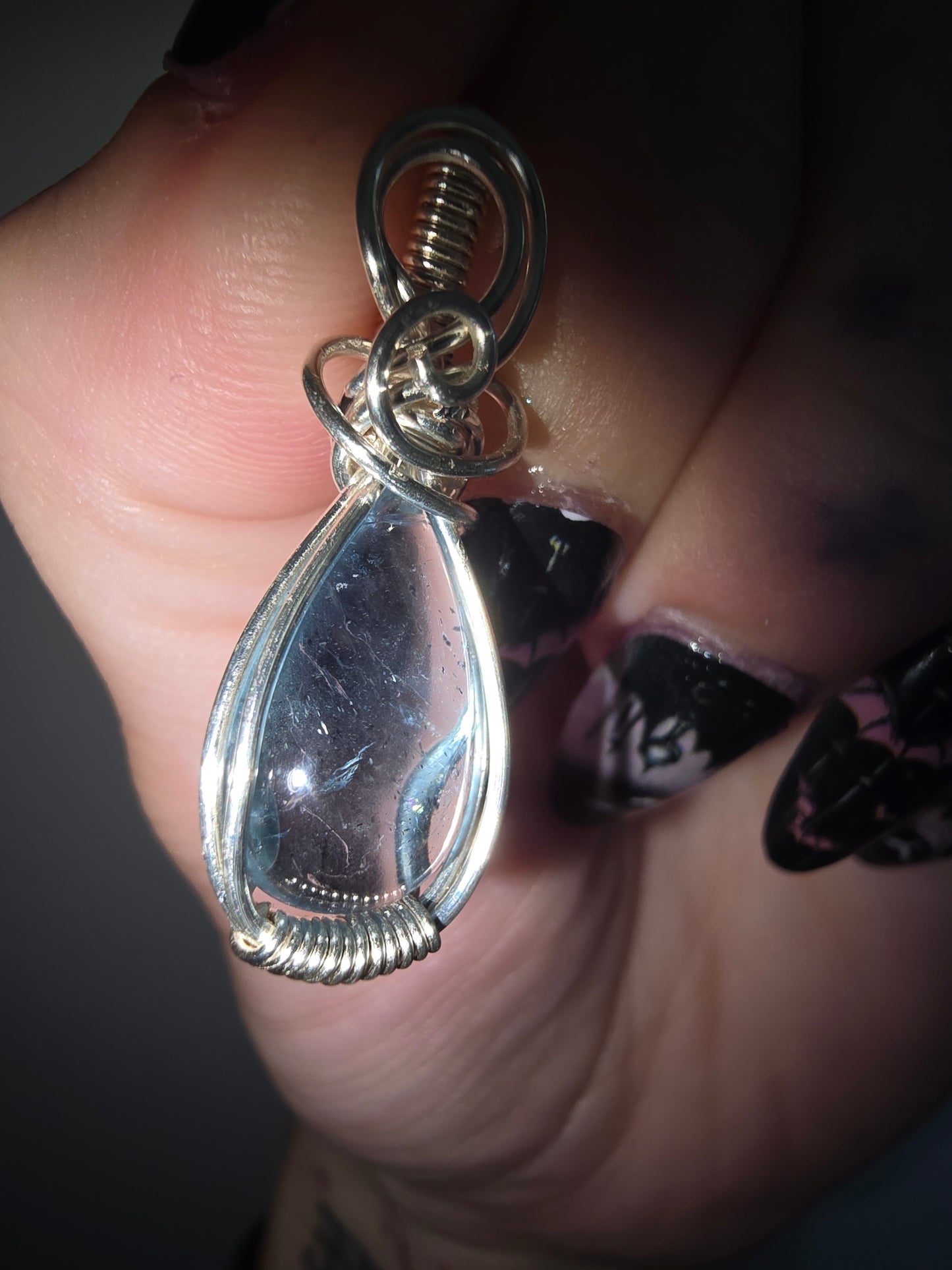 Aquamarine Wrapped Pendant