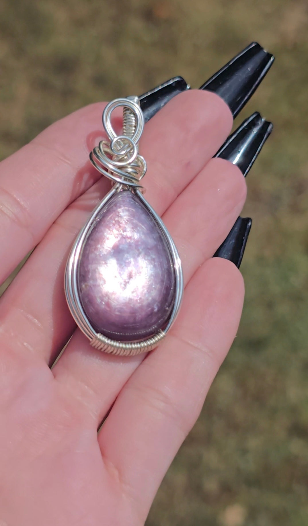 Gem Lepidolite Pendant | Peace & Emotional Balance
