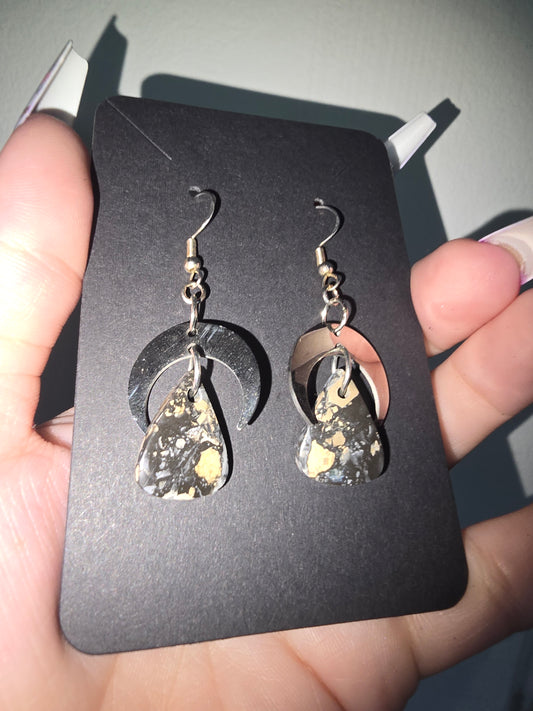 Jasper Moon Earrings 925