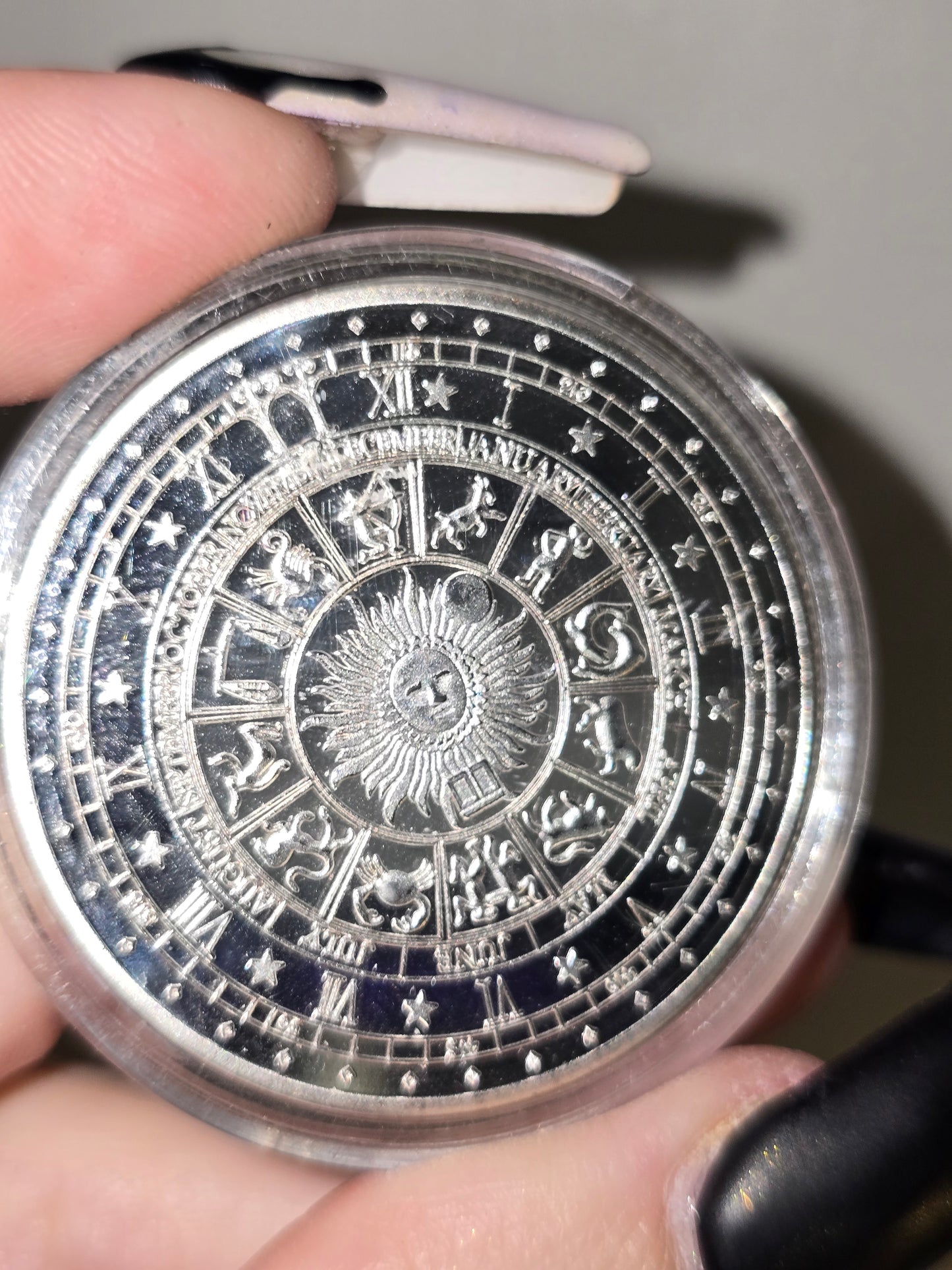 Celestial Zodiac Silver Coin | Astrology, Cosmic Wisdom & Celestial Symbolism