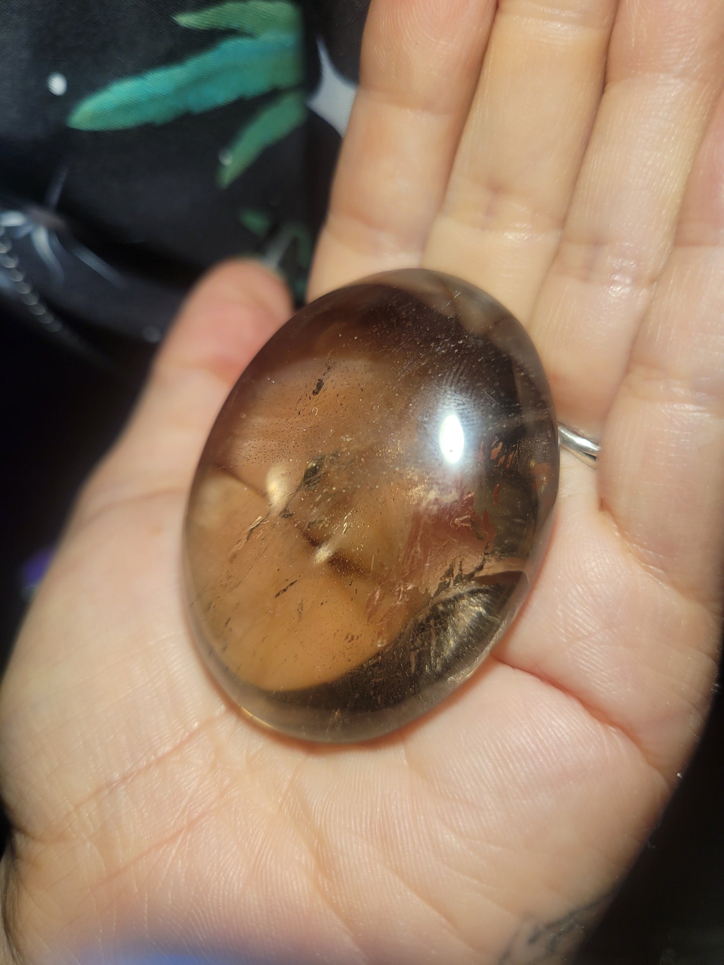 Smoky Quartz palm stone