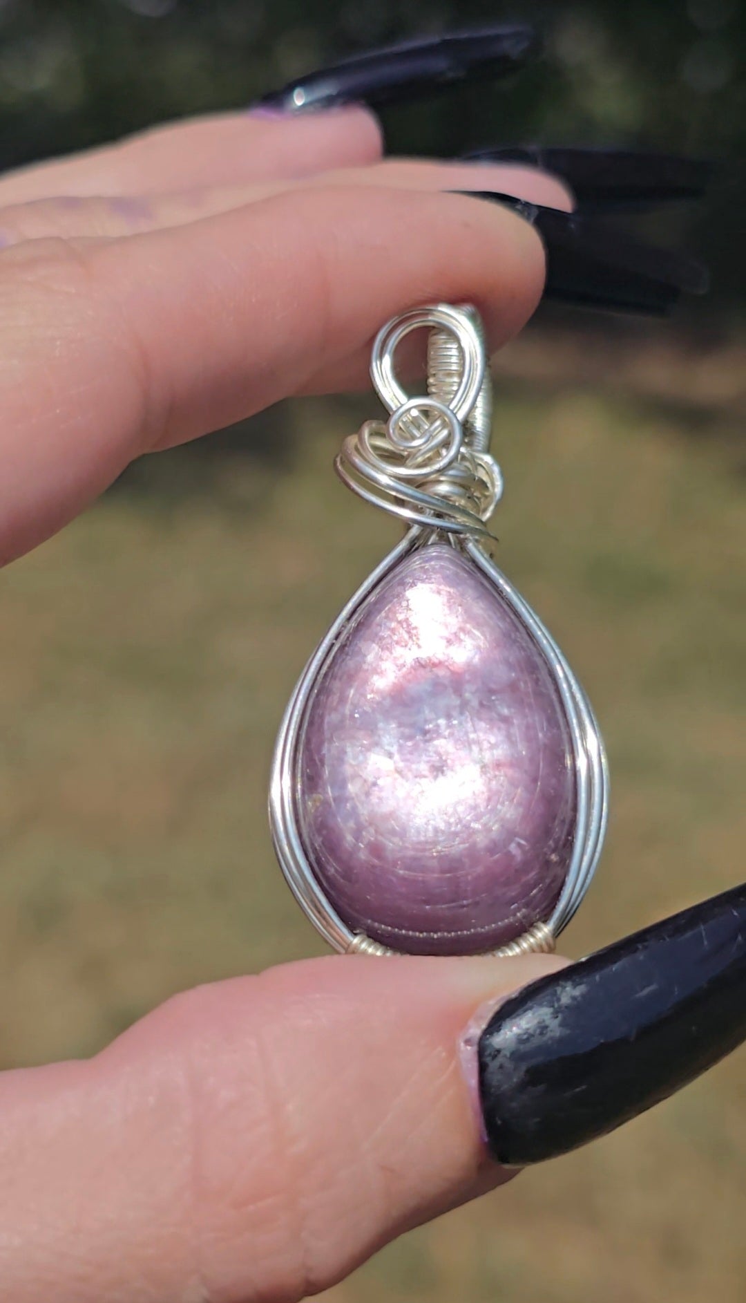 Gem Lepidolite Pendant | Peace & Emotional Balance