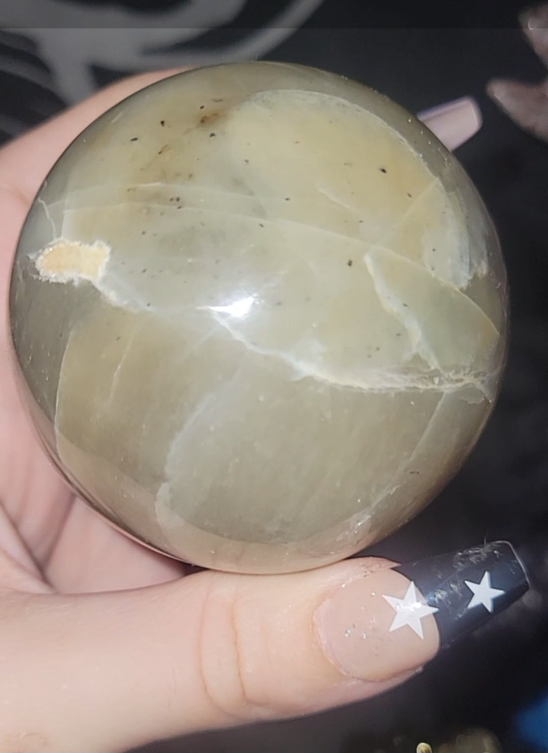 Green Moonstone Sphere UV