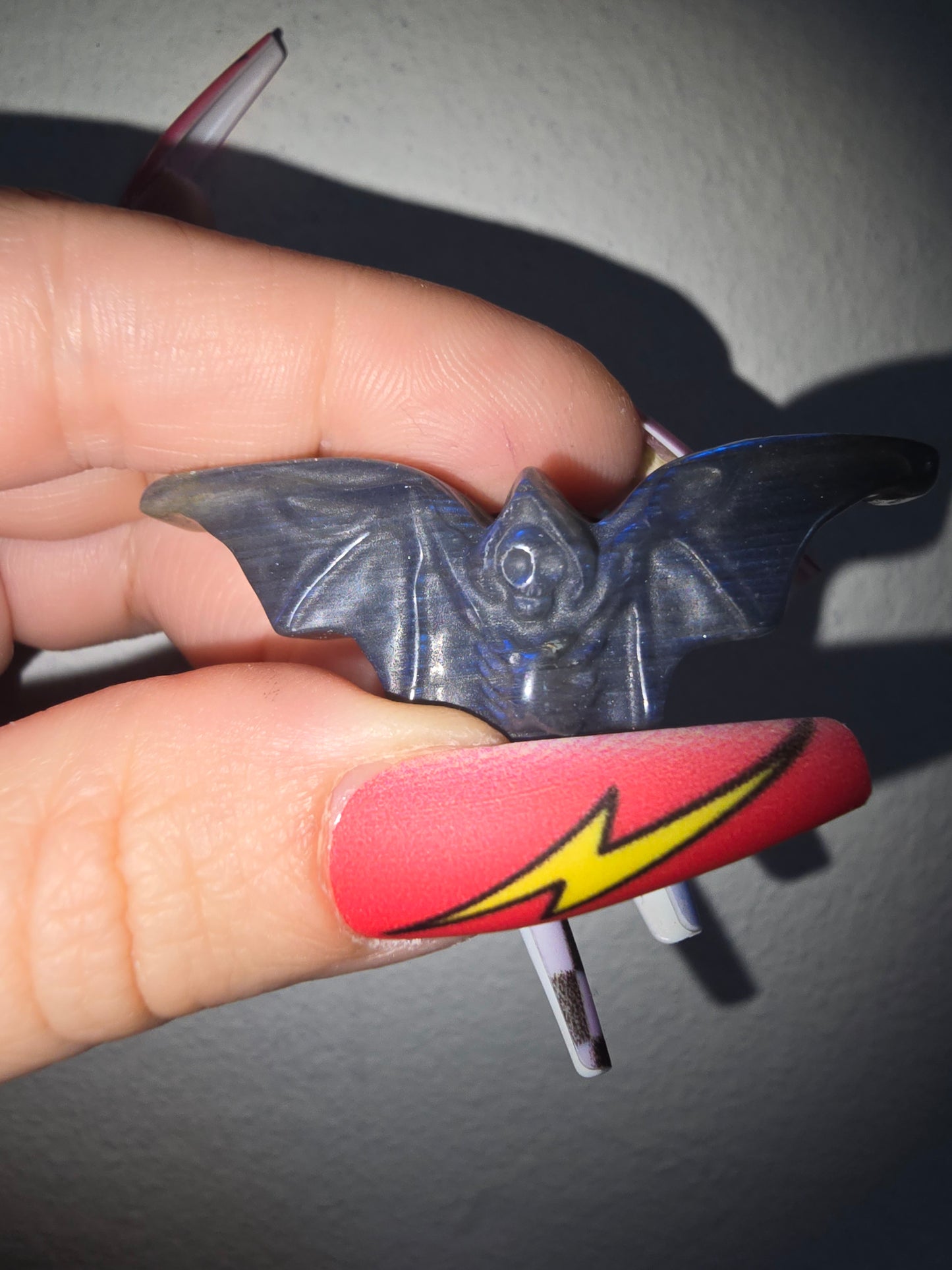 Labradorite Bat Magnet