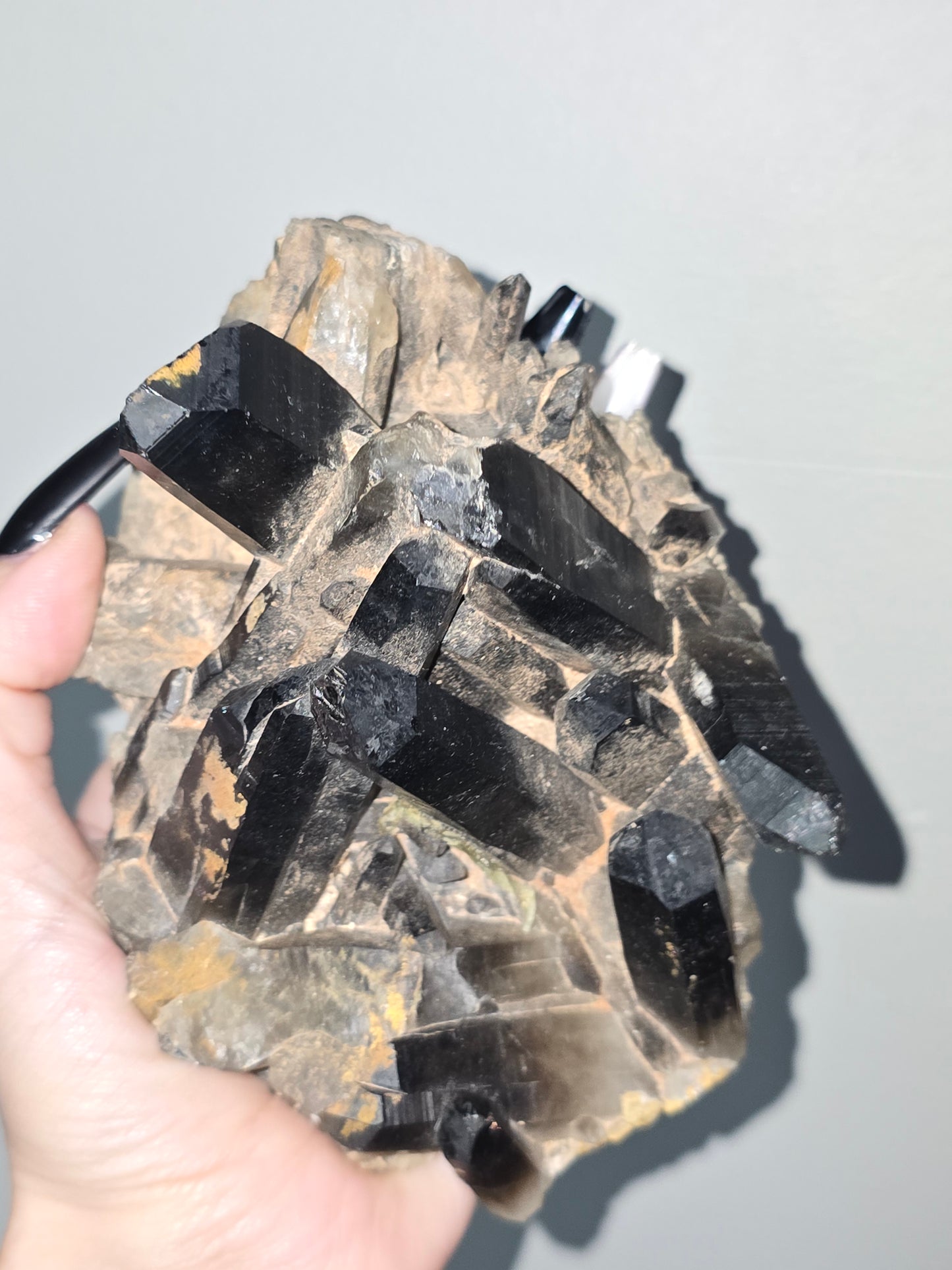 Dark Smoky Quartz Cluster | Grounding, Protection & Ancient Earth Energy