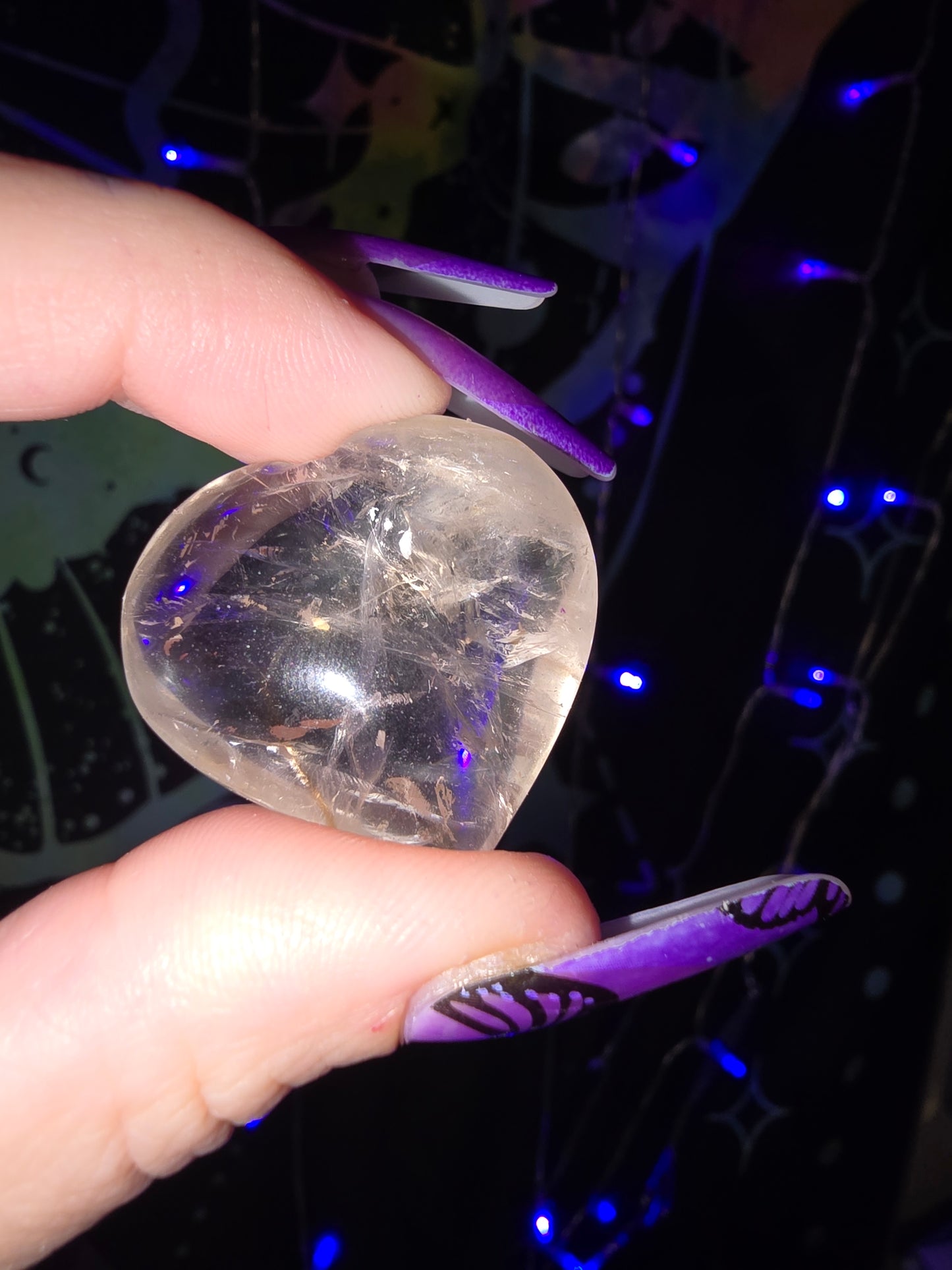 Powellite Quartz Heart 1