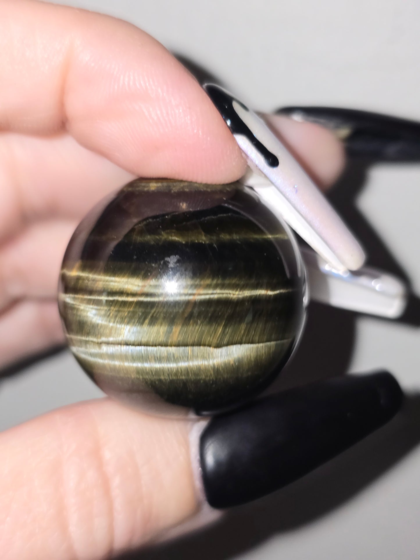 Mini Tiger Eye Sphere | Grounding, Confidence & Quiet Strength