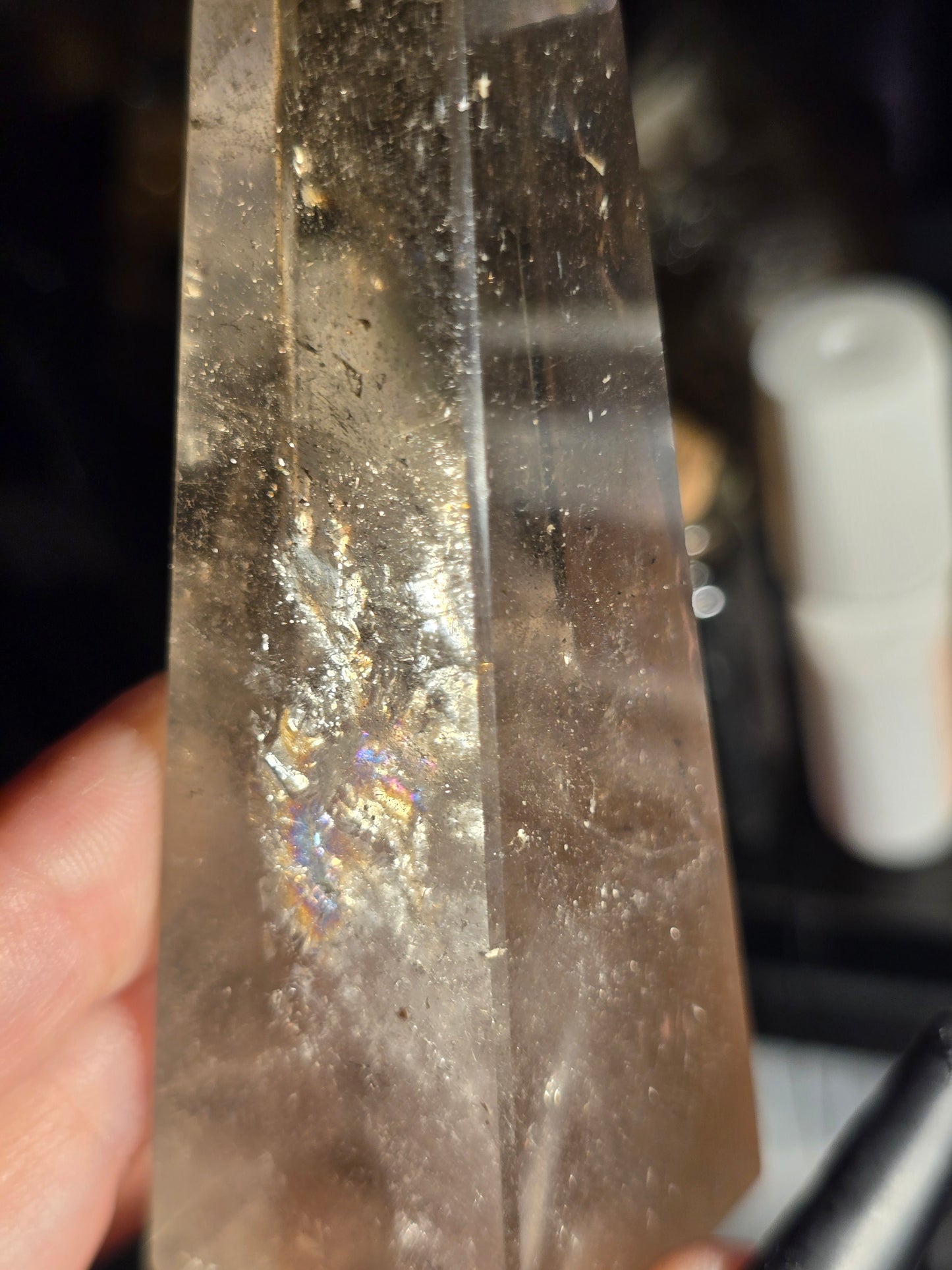 Rainbow Smoky Quartz Obelisk | Clarity, Hope & Grounded Transformation