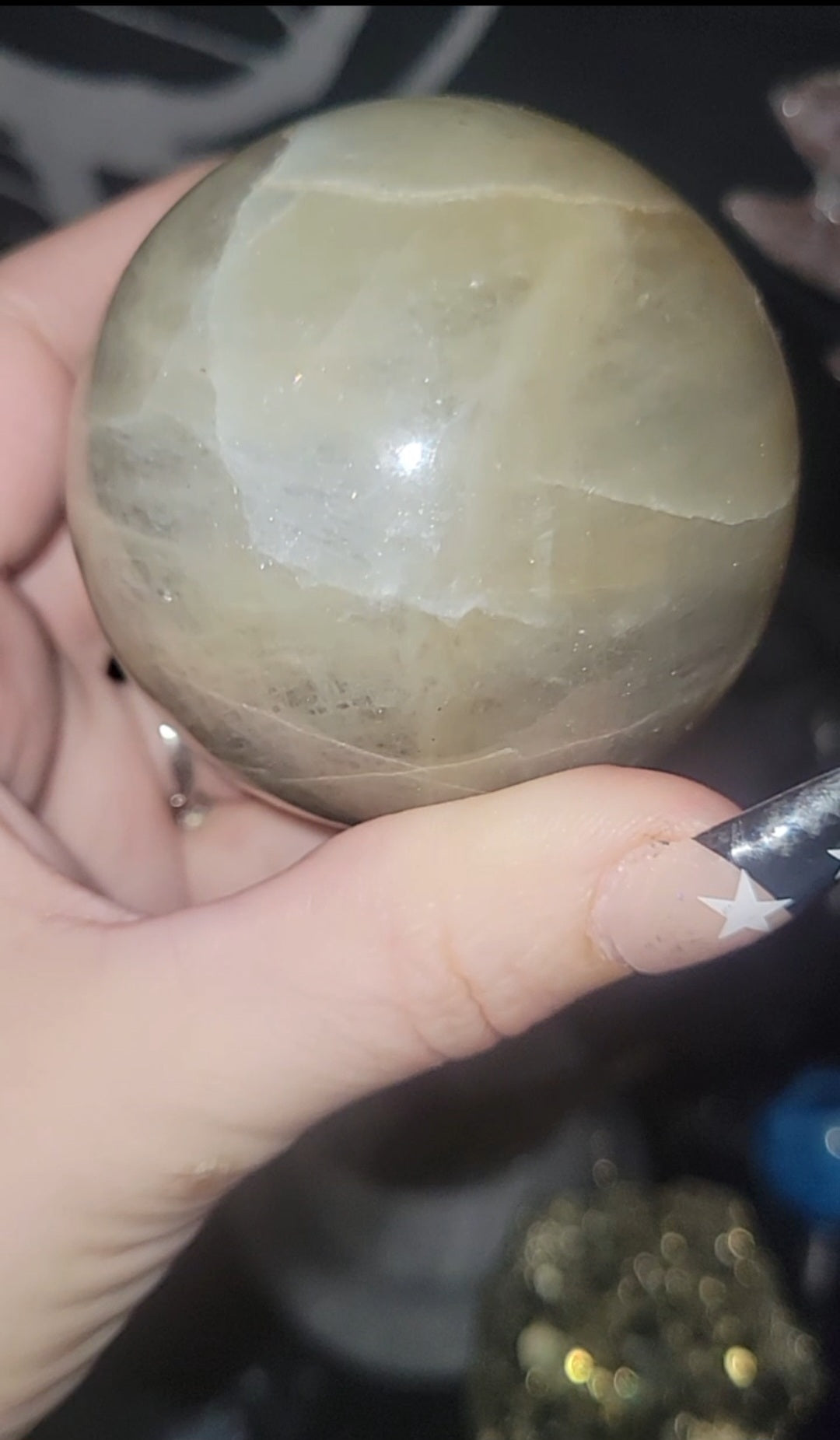 Green Moonstone Sphere UV