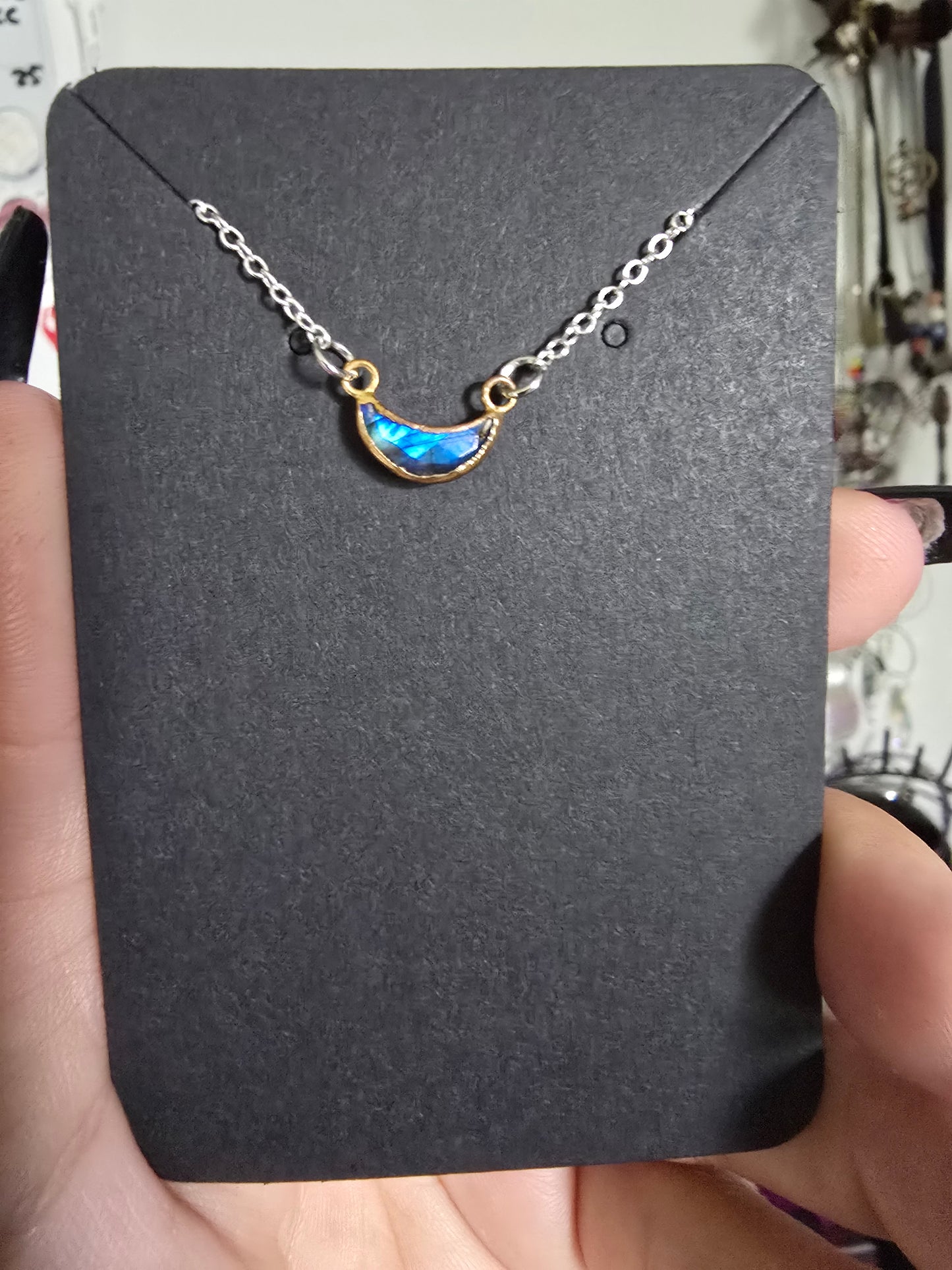 Labradorite mini moon Pendant