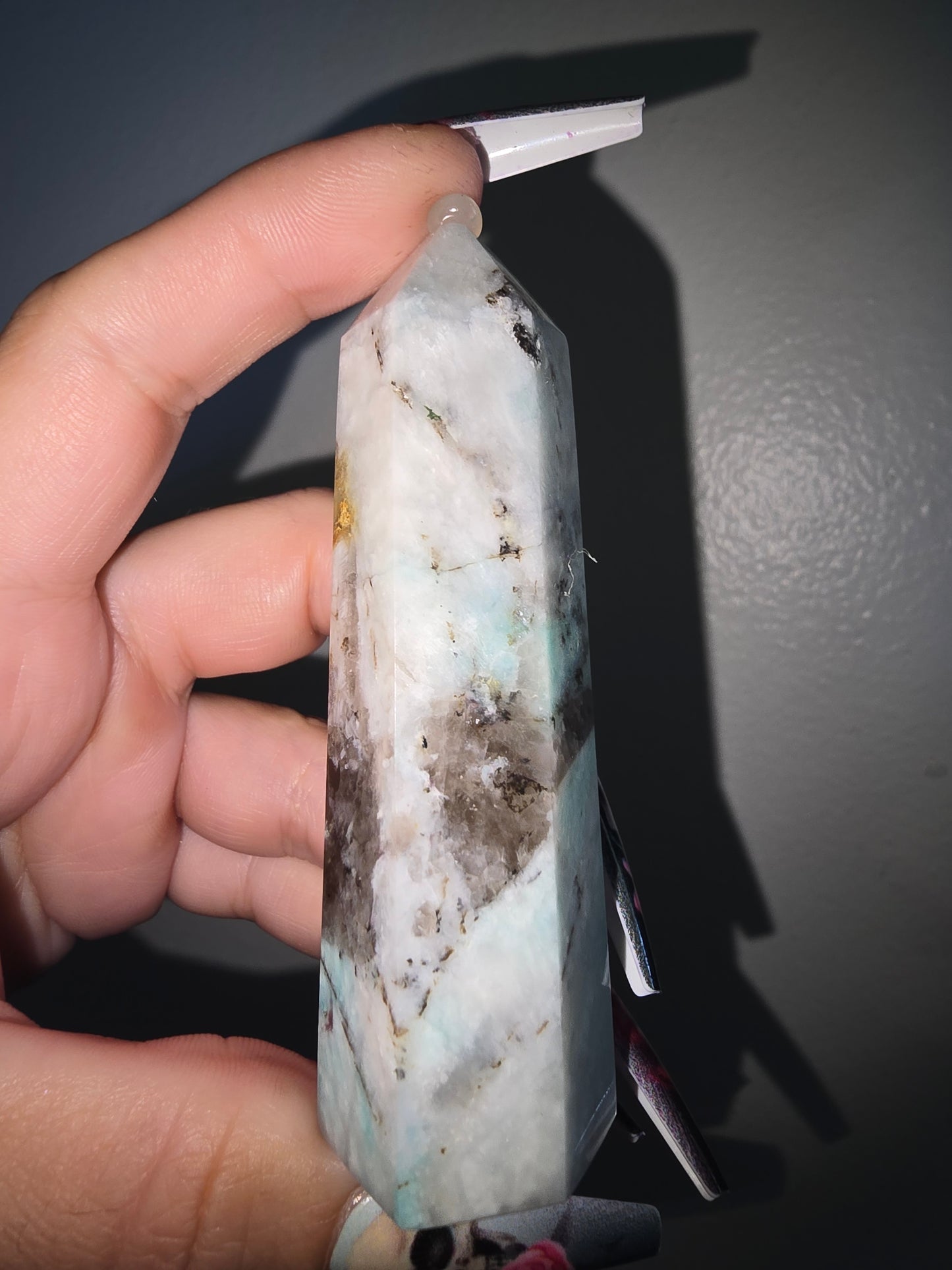 Amazonite, Smokey Quartz Tower