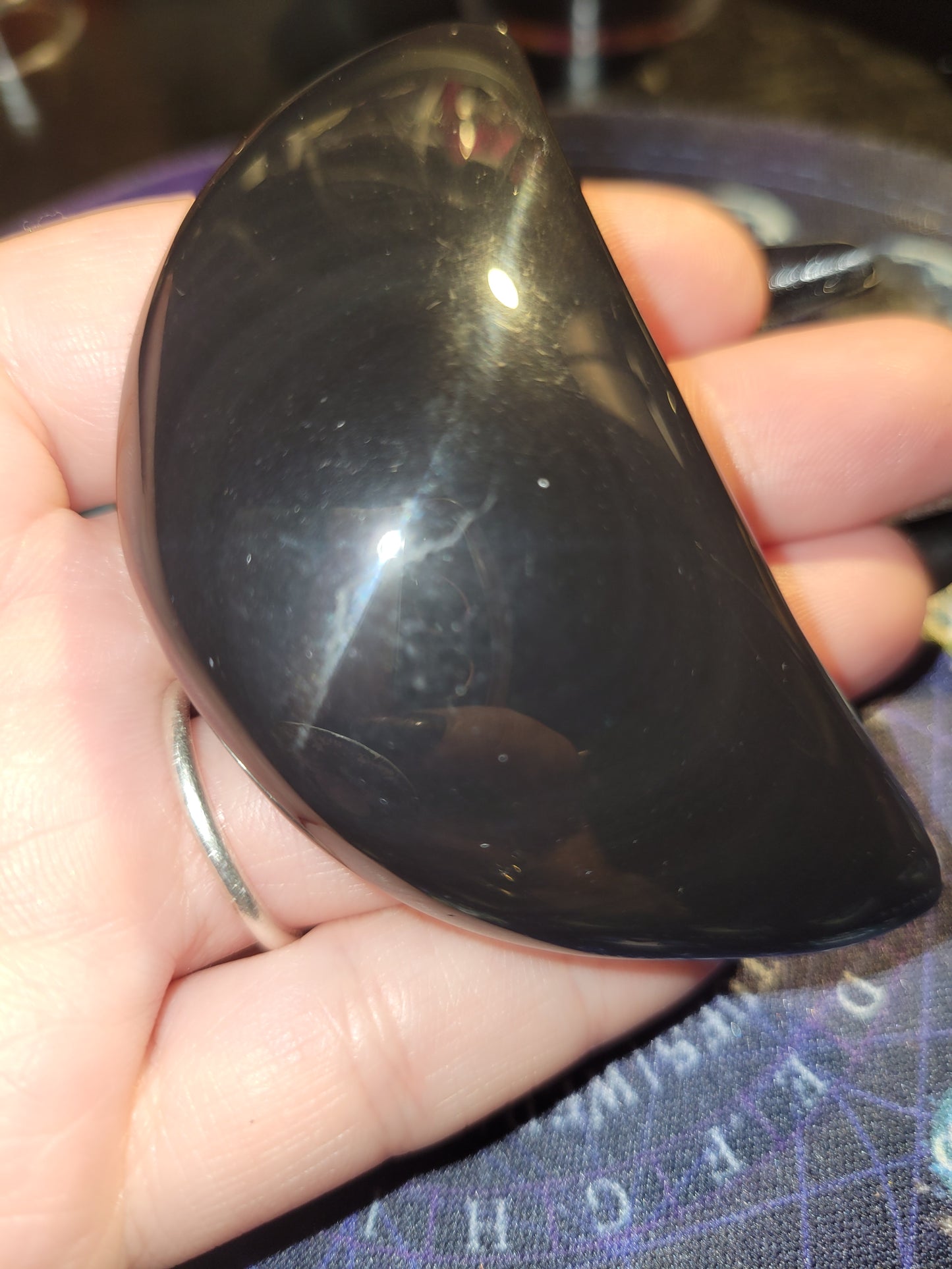 Rainbow Obsidian Moon