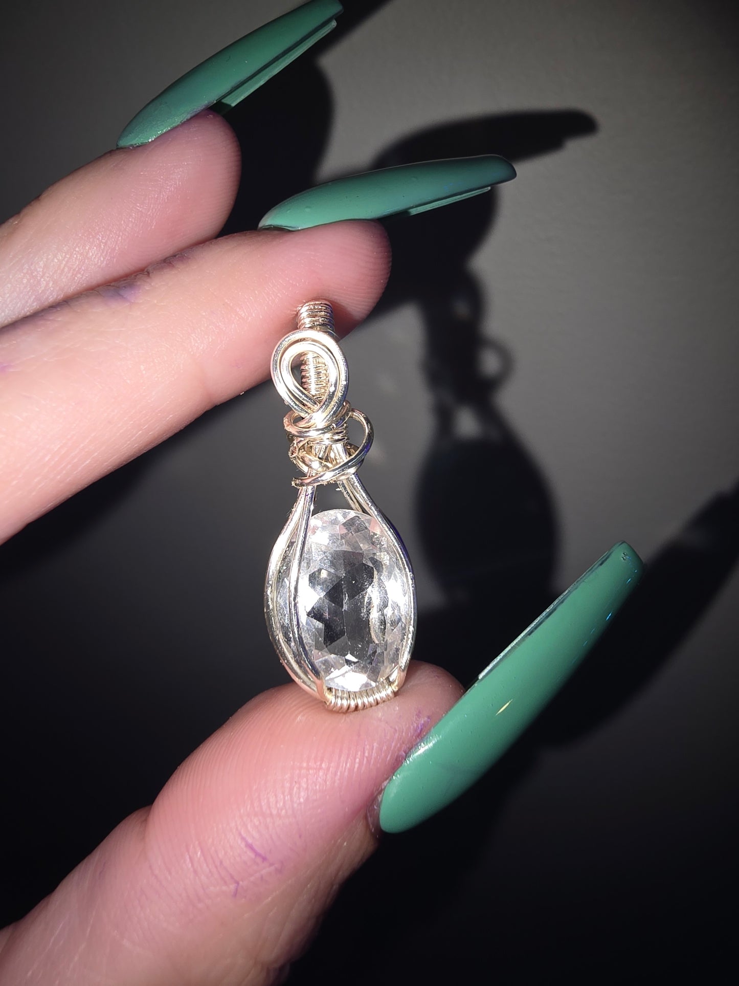 Faceted Clear Quartz Pendant | Crystal Jewelry