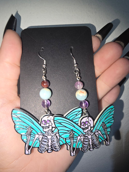 Wing Skeleton Earrings