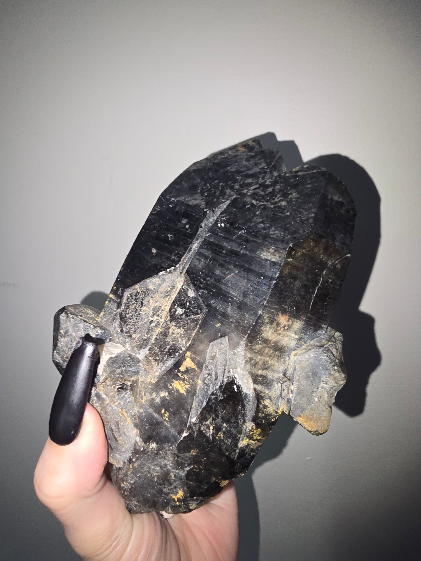 Large Double-Point Smoky Quartz Specimen | Grounding, Protection & Strength